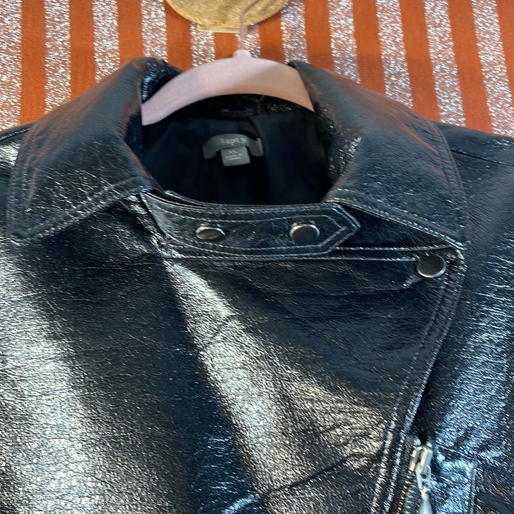 “Apt. 9” Black Faux Leather Jacket - Picture 6 of 12